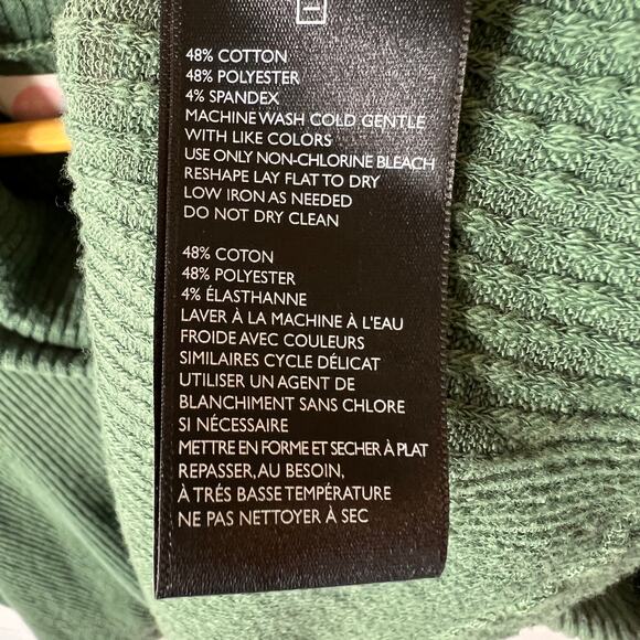 FP Beach Free People Top Womens SZ XS Green World Traveler Cowl Neck Split Back - Picture 12 of 14